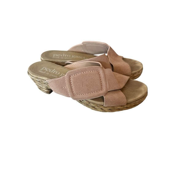 Pedro Garcia Sandals Women's Size 36.5‎ Braided Raffia Sole Designer Made Spain